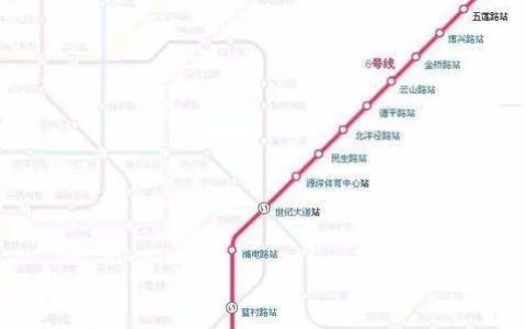 上海地铁6号线（站点线路图+首末车时间+运营时间）