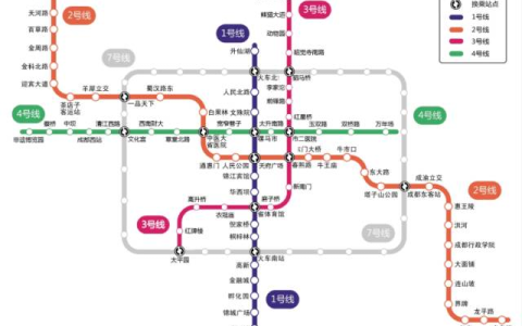 成都地铁4号线线路图（成都4号线运营时间+首末车时间）
