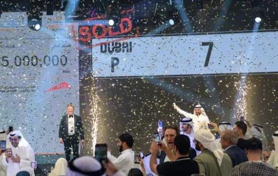迪拜拍出世界最贵车牌约1亿天价